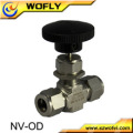 Flange end straight type gas needle valve